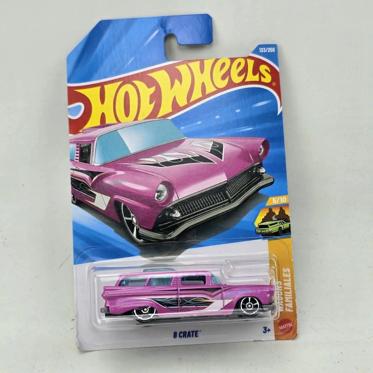 Hot Wheels 8 Crate Wagon Familiar 5/10 Rosa