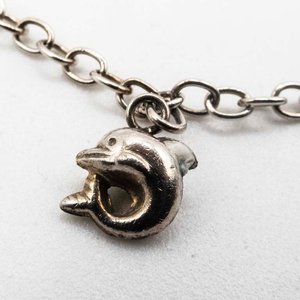 Pulsera de Plata con Dijes de Delfines - 20cm - imagen 2