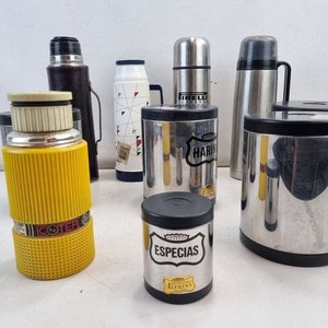 Lote de 10 Termos y Latas de Cocina en Acero Inoxidable y Plástico - imagen 4