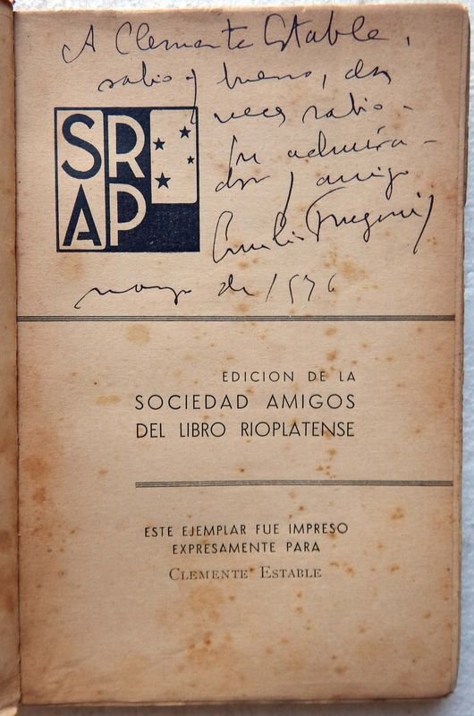 Libro de Emilio Frugoni dedicado a Clemente Estable - imagen 1