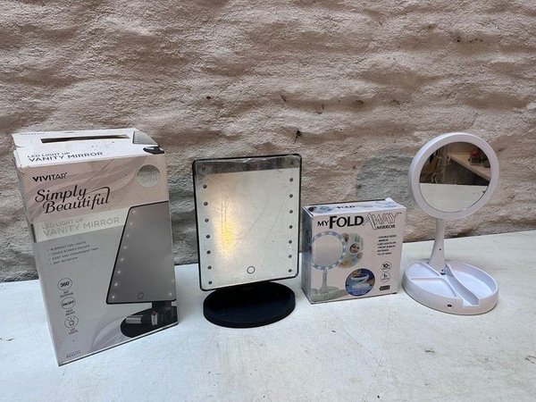 Lote de 2 Espejos Plegables con Luz LED - imagen 1