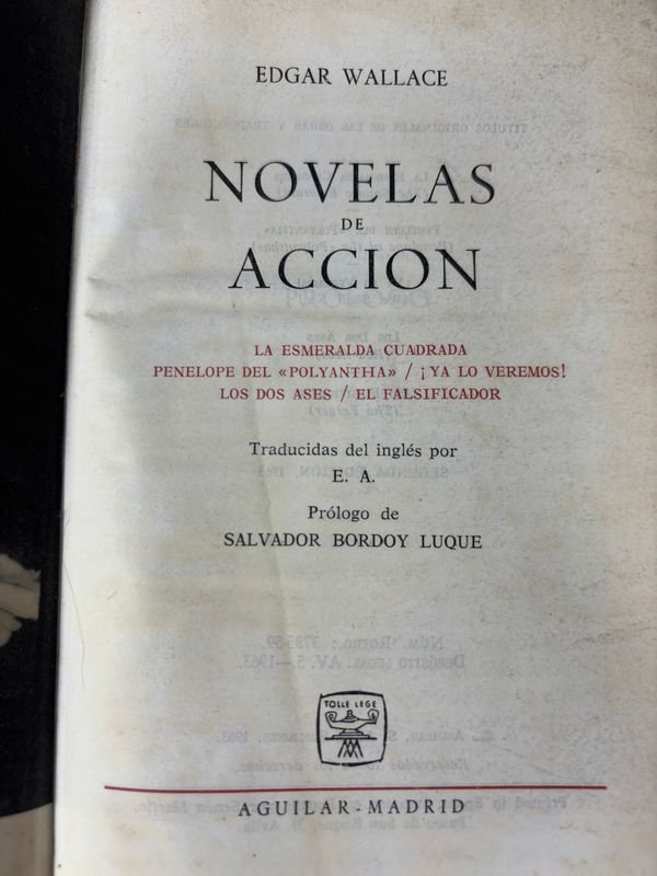 Novelas Aguilar Edgar Wallace y Ágatha Christie en 3 Volúmenes - imagen 4