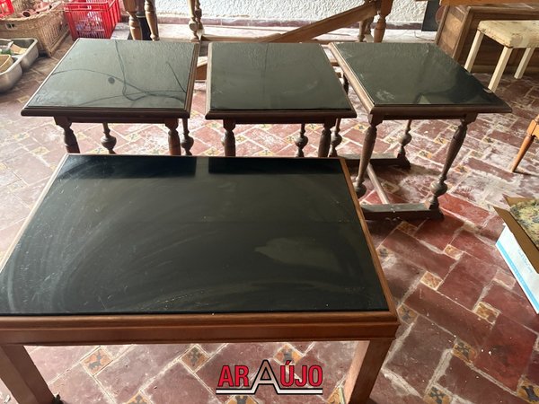 Juego de 4 Mesas Ratona Estilo Clásico para Restaurar - imagen 1