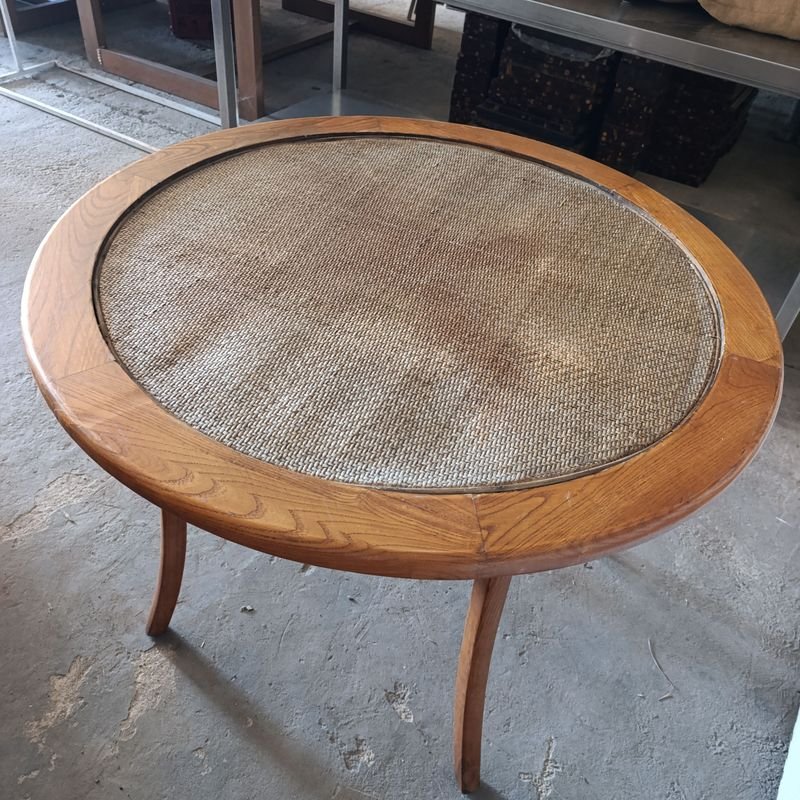 Mesa Estilo Thonet con centro en esterilla natural - imagen 4