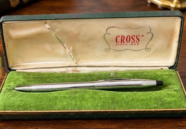 Lapicera Cross Classic Century Vintage Lustrous Chrome con Estuche - imagen 1