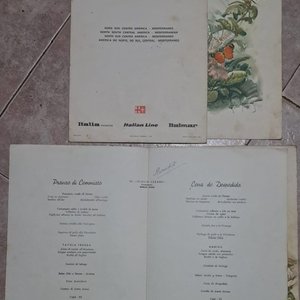 Menús Crucero "Giulio Cesare" Años 70 - Set de 4 Ilustraciones de Mariposas - imagen 3