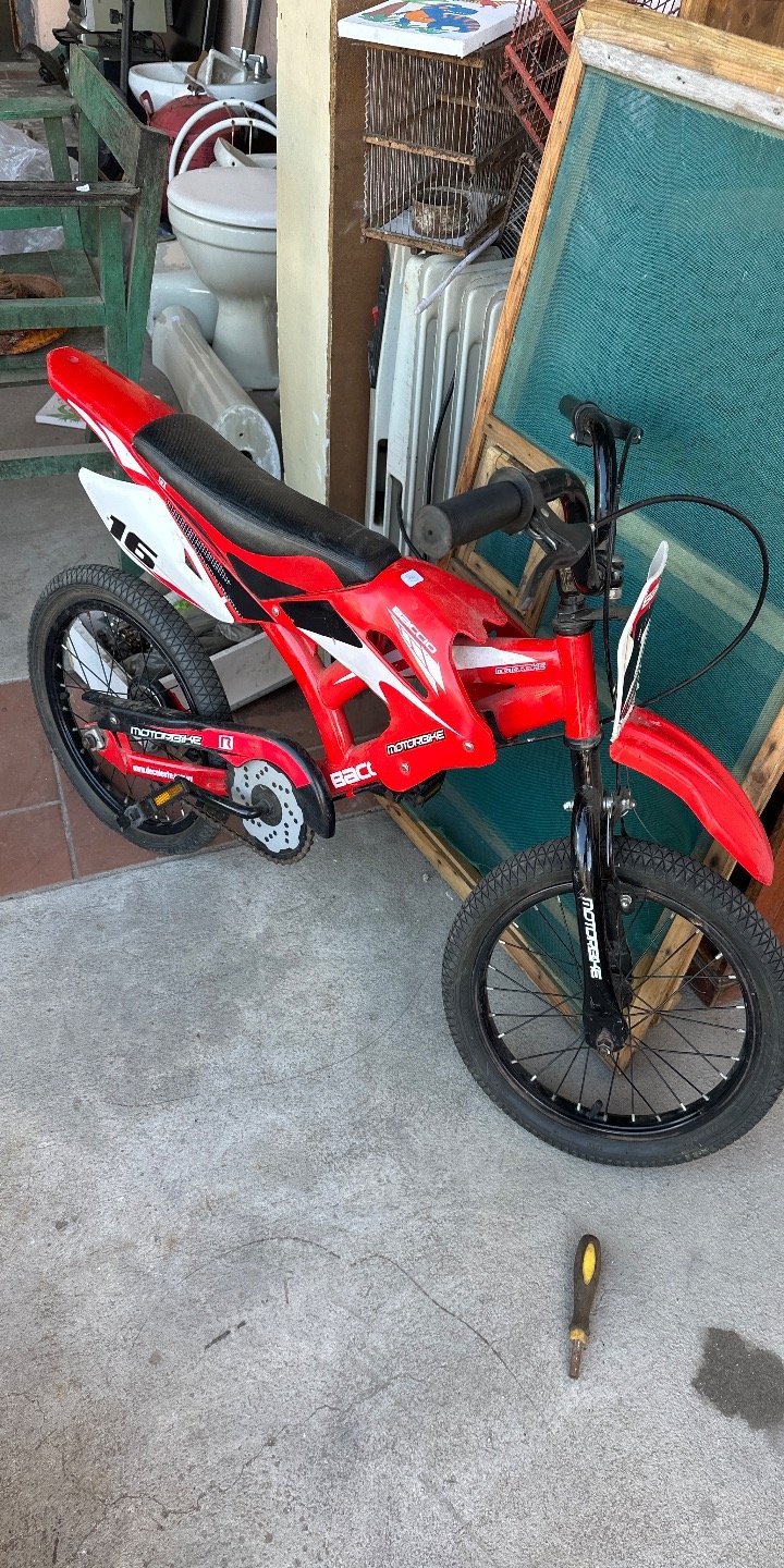 Bicicleta Infantil Roja Rodado 16