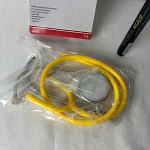 Estetoscopio Dual Head Everdixie USA Amarillo Nuevo - imagen 3