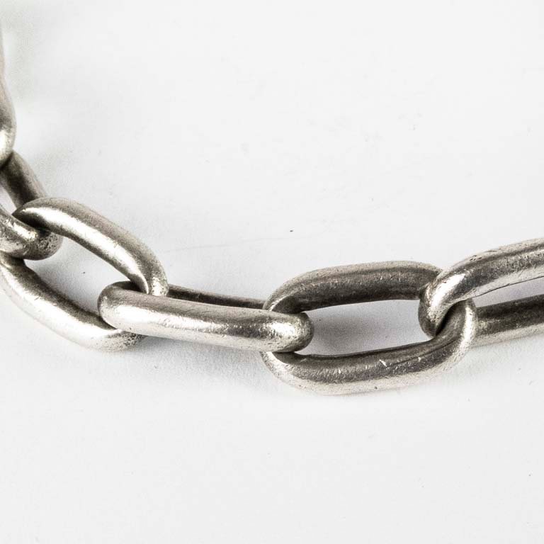 Pulsera de plata en cadena larga - imagen 2