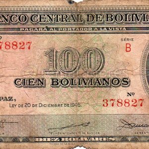 Lote siguiente: Billete de 100 Cien Bolivianos Banco Central de Bolivia