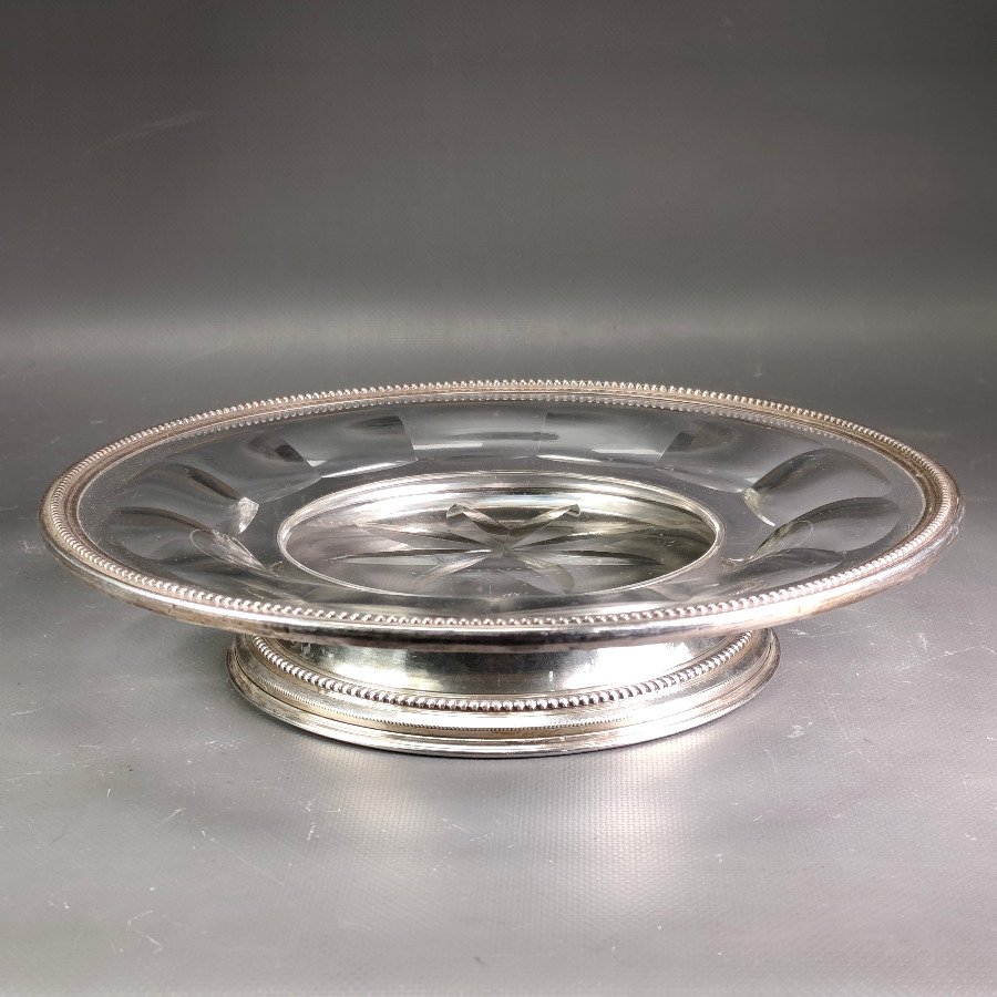 Plato para Masas Cristal y Plata Minerva con Sellos