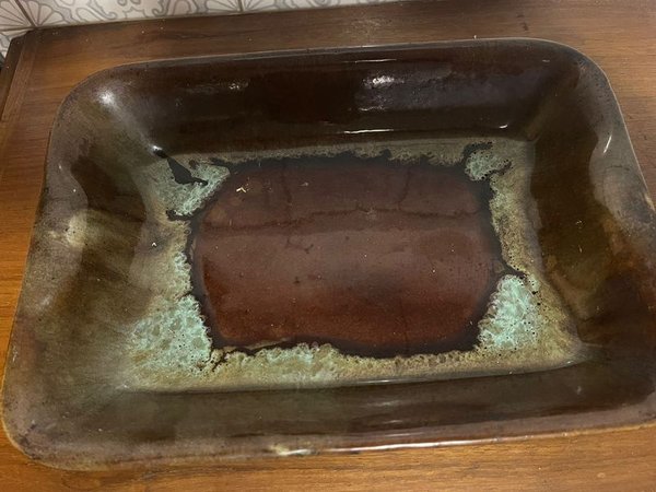 Fuente cerámica marrón en excelente estado - imagen 1
