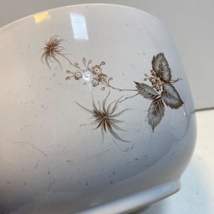 Lote Vajilla Porcelana OLMOS Hojas Doradas: Platos, Tazas y Fuentes - imagen 13