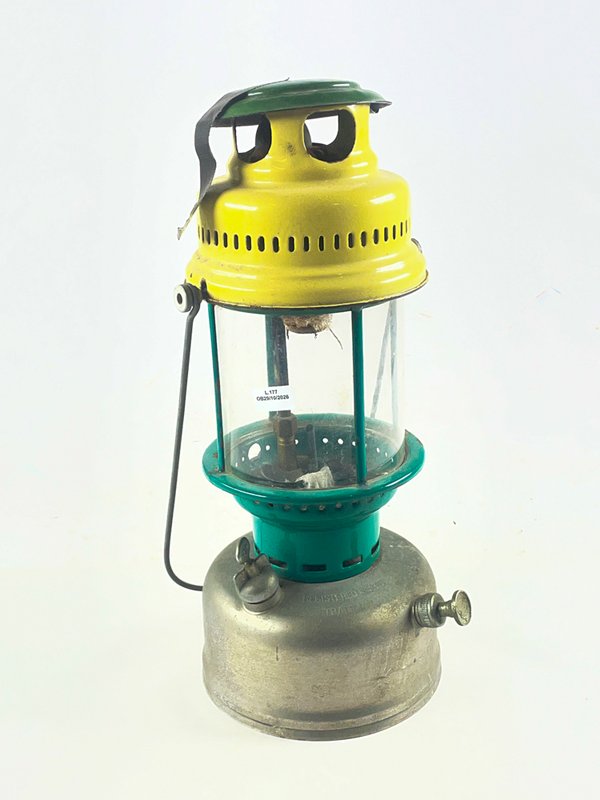 Farol de Metal con Cabezal Esmaltado Beige y Verde - 39 cm - imagen 1