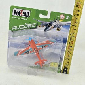 Avión Miniatura Polistil "Air Cutter" Naranja y Celeste - imagen 5