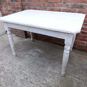 Mesa de Madera Maciza con Patas Torneadas Estilo Rústico - imagen 3