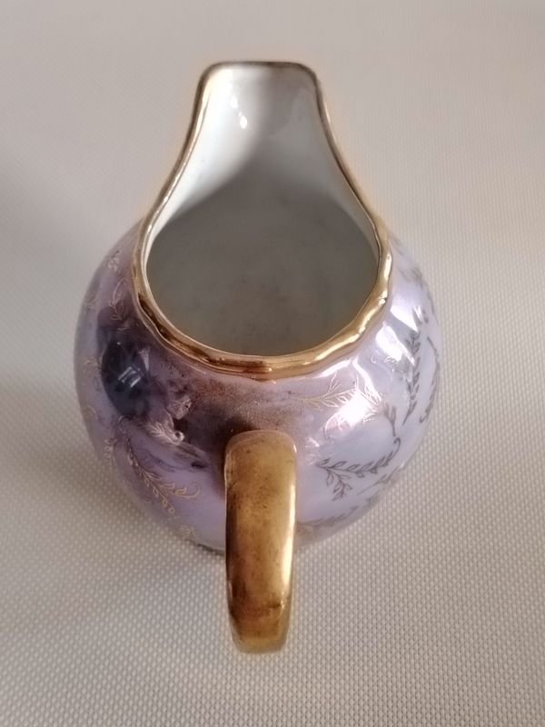 Jarra porcelana Paraná tornasolado con dorado - Venta en subasta - imagen 3