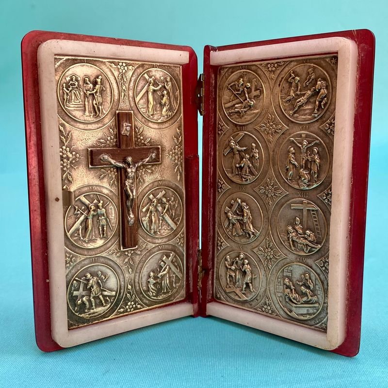 Vía Crucis de bolsillo con grabados en metal - imagen 2