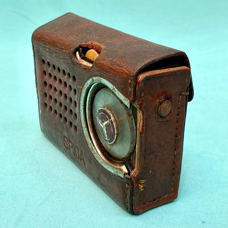 Antigua radio Spica con su estuche original - imagen 2