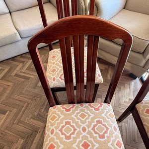 Juego de 8 Sillas Tapizadas de Madera Estilo Clásico - imagen 6