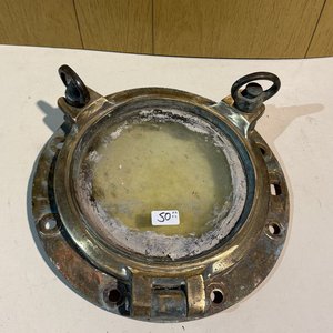 Ojo de Buey Náutico de Bronce con Marco y Vidrio - imagen 1