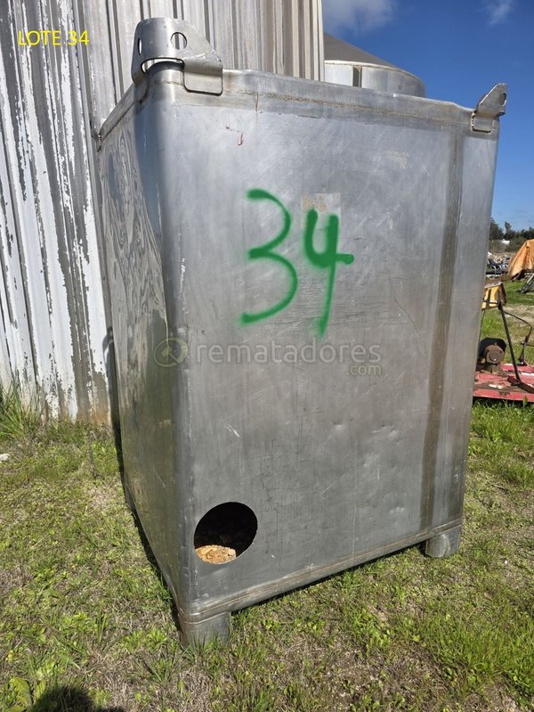 Contenedor Metálico Industrial Grande con Boca Redonda - imagen 1