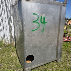 Contenedor Metálico Industrial Grande con Boca Redonda - imagen 1
