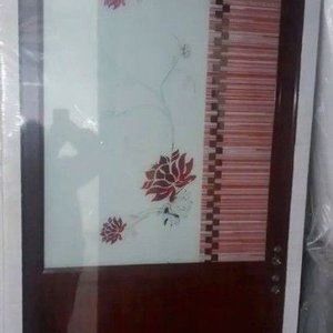 PUERTA INTERIOR EN ALUMINIO CON VIDRIO MOTIVO GUARDA, -MEDIDAS 0.80X2MTS SIN PICAPORTE - imagen 1