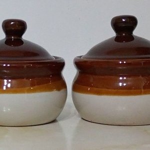 Tazones de Cerámica Esmaltada para Sopa con Tapa y Mango - imagen 1