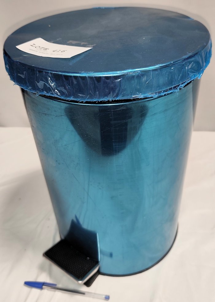 Papelera de Acero Inoxidable con Tapa Batiente y Cubo Interior, 12 Litros