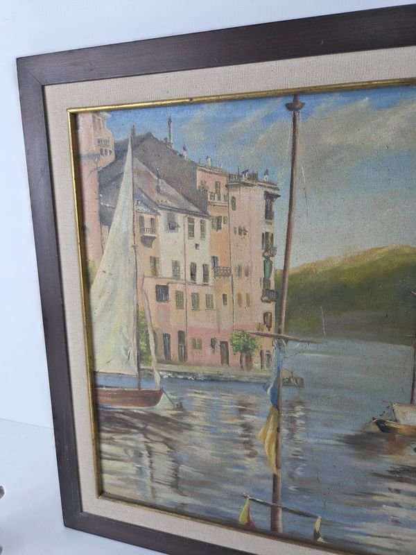 Óleo enmarcado firmado Tissierre, 40x40 - imagen 6