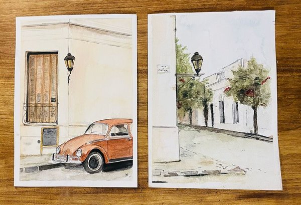 Acuarelas de Calle de Colonia del Sacramento - imagen 1
