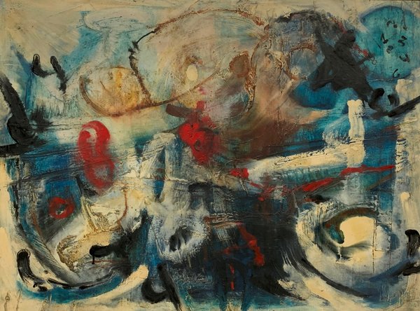 Lote anterior: Pintura abstracta de Andrés Montani, Óleo sobre tela, 1966