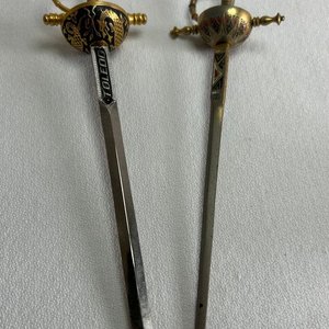 Dos Abrecartas Estilo Espada Española Antigua, Toledo - imagen 3