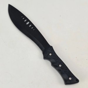 Cuchillo Bowie Negro con Funda y Cinta Métrica - imagen 2