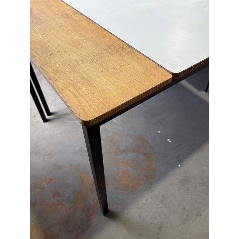 Mesa rectangular de madera y base hierro - imagen 2