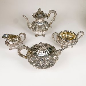 Juego de Té de Plata Inglesa Georgiana, Siglo XIX - imagen 2
