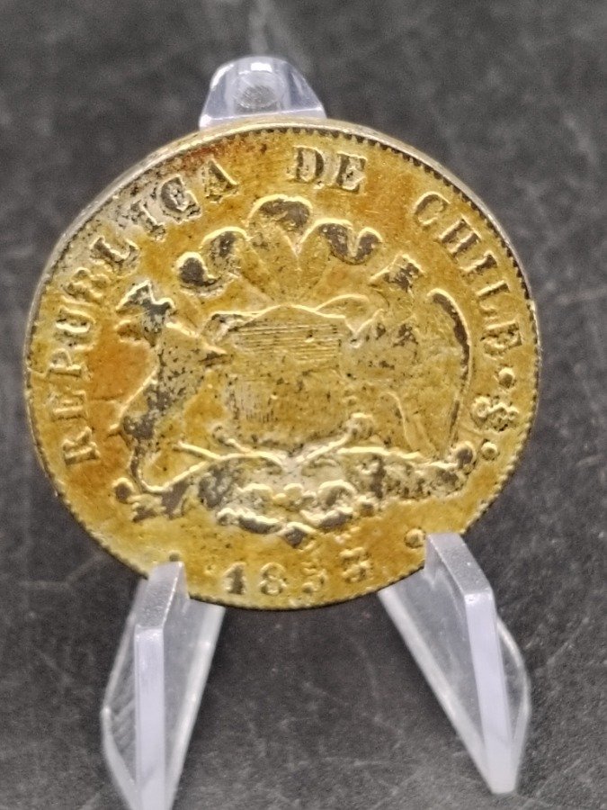 Moneda de 10 Pesos de Chile 1855 - Réplica en Bronce