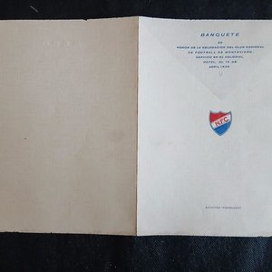 Menú Oficial Banquete Club Nacional de Football en Asunción 1939 - imagen 4