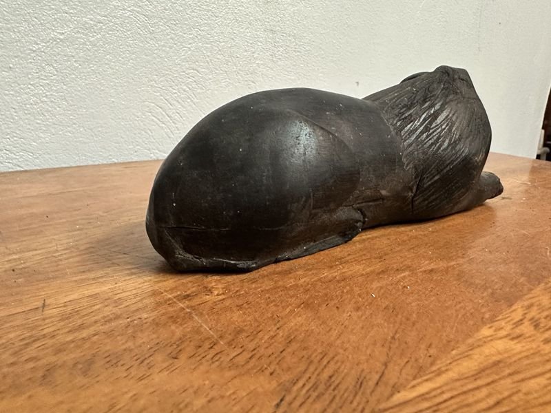 Adorno León Tallado en Madera o Piedra - imagen 4