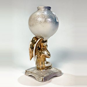 Mate Isabelino con Querubín Dorado y Decoración Floral - imagen 5