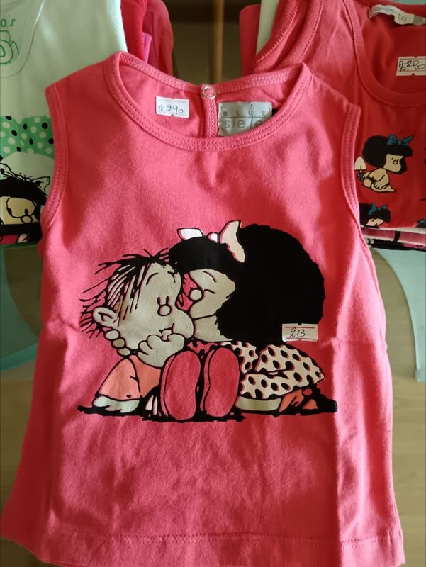 Lote de remeras para bebé con dibujos de Mafalda - imagen 2