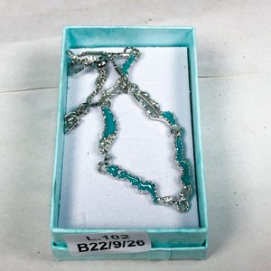 Pulsera de Dama en Metal con Baño y Esmalte Turquesa - imagen 2