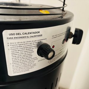 Estufa Exterior a Gas Negra con Tubo de Vidrio, 175cm - imagen 5