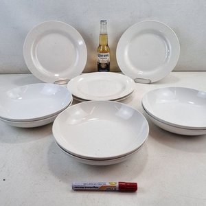 Conjunto de 10 Piezas de Vajilla Blanca Lisa - imagen 1
