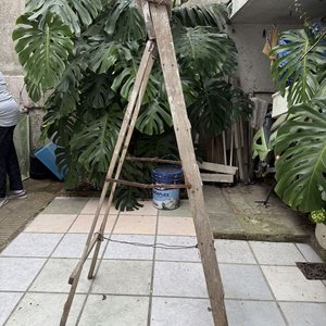 Escalera de Madera Tipo Tijera Plegable - imagen 2
