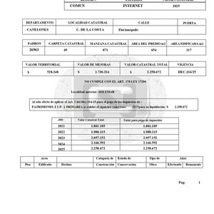 Planos Catastrales de Canelones, Uruguay - Padrón 26963 - imagen 1