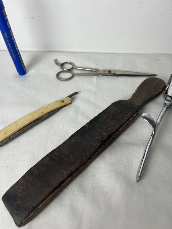 Kit de barbería vintage con herramientas de corte y cuidado - imagen 5