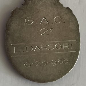 Medalla Ciclista GAC Segundo Puesto L. Dassori 1935 - imagen 2