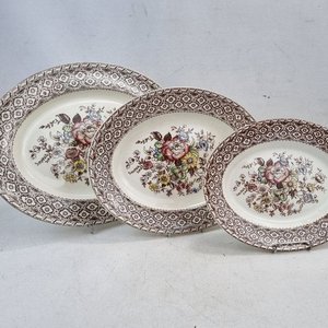 Lote anterior: Juego de 3 Fuentes Ovaladas Harvard Empire England con Flores